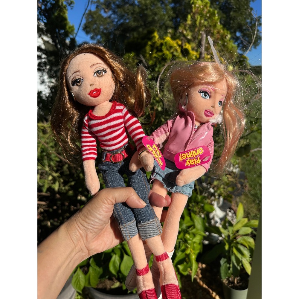 Ty Girlz Plush Dolls Jammin Jenna and Precious Paris Fashion Dolls Lot of 2 -NWT